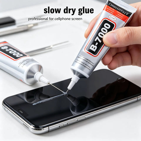 Heavy Duty Clear Industrial Glue Delivers A Hella Tough Bond And Precision Needle Tip for cell phone screen repairs.