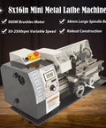 Badass Mini Metal Lathe Benchtop Table Tool 8X16 Inch Capacity with 900W Brushless Motor and 38mm Spindle Bore.