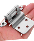 Anneome self-closing inset cabinet hinge, metal, flush-mount base for kitchen and bathroom cabinets
