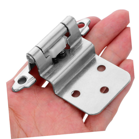Anneome self-closing inset cabinet hinge, metal, flush-mount base for kitchen and bathroom cabinets