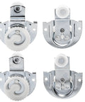 12 Closet Door Rollers Set With 24 Screws, Adjustable Wardrobe Door Wheels For Smooth Quiet Sliding, Includes Six Each Of Two Types