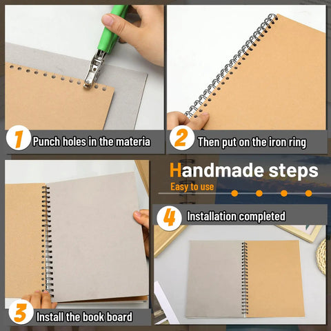 Step-by-step bookbinding using Heavy Duty Chipboard Sheets Pack 10 Sheets 8.5 X 11 Inches 22Pt Book Board for Crafts