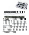 Universal Fit Motorcycle Fairing Bolt Kit With Fasteners Clip Set For Sportbikes, Stainless Steel 304, Rust Resistant, Clean Finish Bodywork Hardware, Includes Screws And Clips For Easy Installation. 195-piece stainless fairing bolt kit with screws, clips, and washers