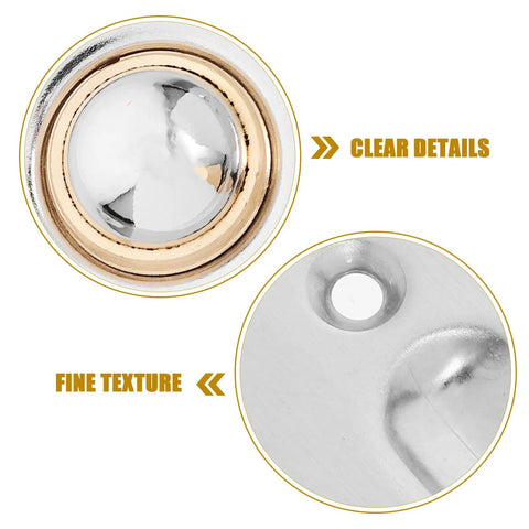 Detail view of Adjustable Closet Door Ball Latch Hardware Set For Wooden Doors In Copper And Stainless Steel DIY Friendly Easy Install Pantry Latch Kit