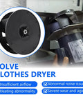 Blower Fan Assembly Replacement For Dryers 9.51 OD T45 installation in dryer to improve airflow and heating performance.