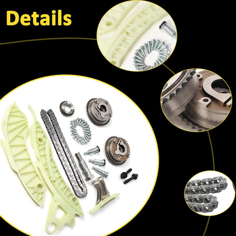 Beefed Up Engine Timing Chain Kit With Camshaft Adjusters And VVT Sprockets For Mini Cooper Countryman R60 Paceman R61 1.6L L4 2007-2016