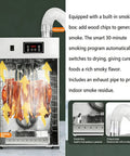 Top Shelf Digital Food Dehydrator Machine With No Sweat 24 Hour Timer And Adjustable Heat Settings with built-in smoking box for flavored snacks.
