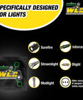 Weapon Light Cleaner Wipes 10 Pack For Tactical Rail Mounted Flashlights And Gun Lights Pro Grade Removes Carbon Buildup And Restores Full Light Output Non Abrasive Safe On Lenses And Optics pack for Surefire, Inforce, Streamlight, Olight and Modlight