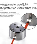 Bellows Load Cell Sensor For Precision Weight And Force Measurement, Stainless Steel, 0.2 Percent Accuracy, 2m Cable, Range Options From 0-50kg Up To 0-2000kg, Great For Test Benches, Weighing, And Industrial Use, IP66 waterproof joint close-up