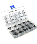 Raspberry Pi Nylon M2.5 Standoff Kit with screws, nuts, spacers, standoffs in plastic box, 210 pieces for DIY projects and robotics