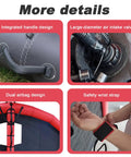 Features of Five Square Meter Handheld Foil Wing Kite For Kitesurfing Inflatable Wing Kite with window, handle, air valve, and wrist strap