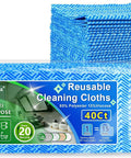 Ultra Absorbent Reusable Cleaning Wipes 40 Count 12x24 Inch Multi Purpose Towels For Kitchen And Home Cleaning Wallet Friendly