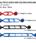 Beefy 11 Inch Underwater Aluminum Extension Arm Set With Dual Ball Heads, 1 Inch Connector in multiple sizes and colors