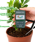 Soil Moisture Meter For Plants And Garden Lovers With Long Cable Probe Readable Display Handheld Hygrometer For Garden And Farm Use