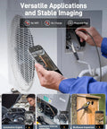 1920P Endoscope With Light Snakes Through Tight Spots Like A Pro used for HVAC inspection, automotive, appliances, and birdhouses.