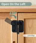 Lock Down Your Gates With These Tough As Nails 2 Pack Flip Latch Gate Latches Featuring A Built In Padlock Hole And Rust Proof Stainless Steel Build For Rock Solid Shed Barn Projects In Black, showcasing 270° flip latch on wooden door.