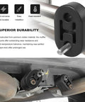 Two Pack Exhaust Rubber Hangers For Cars Trucks And SUVs With 2 Holes Adjustable Muffler Brackets