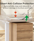 Dope Ergonomic L Shaped Standing Desk Adjustable Height features smart anti-collision protection for safe use in home office setup.