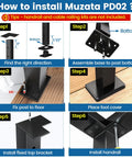 Installation guide for Awesome Level Drilled Aluminum Cable Railing Post That Is Perfect For Your 36 Inch Residential Deck Projects Comes Pre Drilled For Horizontal Sections Top Mount Adjustable In Black Finish Works On Wood And Concrete As End Or Middle Post.