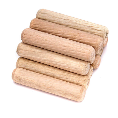 1000 Piece Five Sixteenth Inch Wooden Dowel Pins Set For Woodworking, Straight Hardwood Dowels, fluted grooves, beveled ends