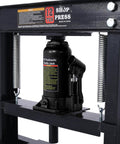 12 Ton Hydraulic Shop Press With Floor Mount Adjustable Working Table Height Includes Press Plates H Frame Garage Floor Press