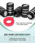 Hyundai Tire Valve Stem Cap Set Metal Rust Proof Protective Caps With Plastic Liner Anti Corrosion Car Tyre Wheel Caps Display