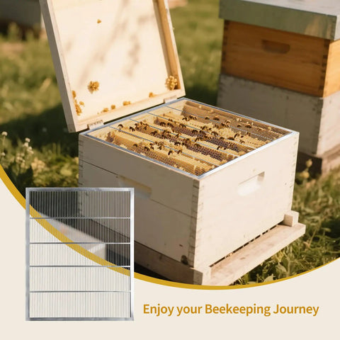 Heavy Duty Metal Queen Excluder For 10 Frame Beehives Galvanized Rustproof Beekeeping Tool with precise 4mm spacing