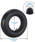 Heavy Duty 3.50/4.00-6 Inner Tube With TR87 Bent Valve, dimensions, for Lawn Mowers, Wheelbarrows, Go Karts