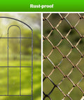 28 Pack Decorative Garden Fence Panels Outdoor Yard Friendly 24 Inch High 13 Inch Wide 30 Feet Long Coated Metal Rust Proof