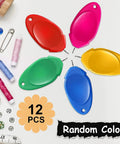 12 Pack Needle Threaders For Hand Sewing No Fuss Easy Wire Hook Threaders With Small Eye Plastic Crafting Tools shown in random colors