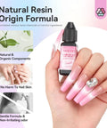 Airbrush Gel Nail Polish Set With 24 Hema-Free Non-Acetone Colors For Gradients And Layered Nail Art bottle and manicured nails