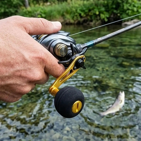Sweet Fishing Reel Handle Replacement Kit With Comfortable Eva Grip Knob And Rocking Arm Universal Fit For Spinning Reels Perfect Upgrade For Fish Lovers Who Want A Tighter And Smoother Cast Every Single Time, EVA grip handle on spinning reel