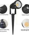 Low Voltage Outdoor Landscape Lights Kit 6 Pack IP65 Waterproof 7W 700LM Warm White 2700K with aluminum cooling body and LED SMD chip