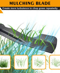 Close-up of a mulching blade from the Two Pack Mulching Blades Kit For 21 Inch Deck Honda HRX217 HRX537 Series Lawn Mowers