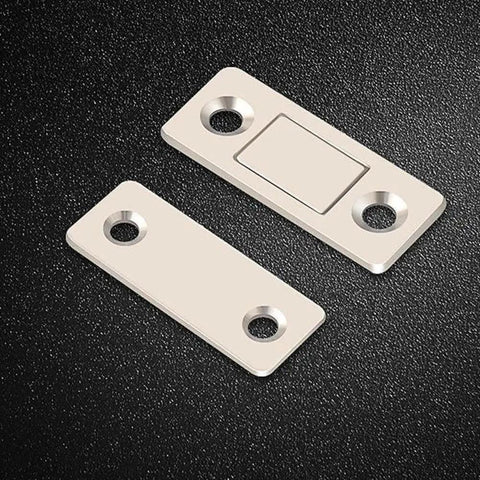 4 Pack Cabinet Magnetic Door Catch Set With Stainless Steel Shell, strong magnetic latch pieces on textured surface