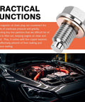 Magnetic Oil Drain Plug Kit With 5 Copper Crush Washers Stainless Steel Construction for M12 X 1.25 Thread Engines with Car.