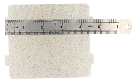 2 Pack Dope Microwave Waveguide Cover Mica Slice Replacement with ruler for size reference, super thick heat insulation, durable kitchen safety upgrade.