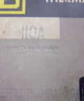 Real Deal 3 Pole 110 Amp Thermal Magnetic Circuit Breaker Series 2 heavy duty panel switchgear label detail.