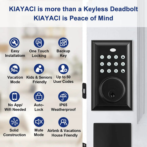 Keyless Front Door Lock Set With Rectangle Keypad Deadbolt And Brushed Nickel Handle For Easy Front Door Entry No More Keys When Your Hands Are Full Smart Lock System Silver Finish