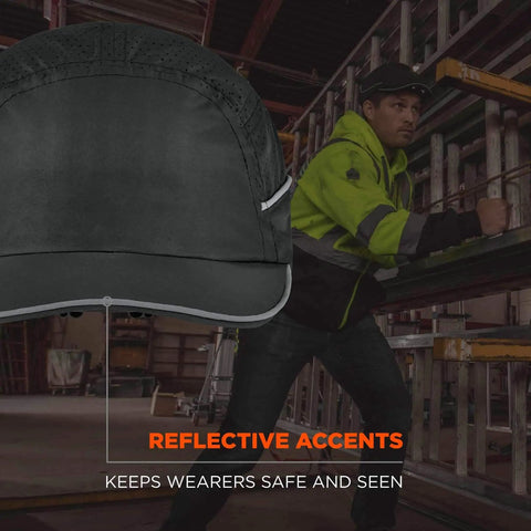 Ultra Lightweight Bump Cap With LED Brim Lighting Baseball Hat Style Black Keeps You Safe From Scrapes With Hands Free Night Visibility 44 Lumen Under Brim Lights For Up To 11 Hours Of Head Protection
