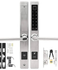 All In One Antitheft Door Lock With Waterproof Build And Fingerprint Password IC Card Mobile App Remote Unlock Key Backup