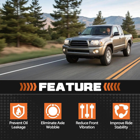 Premium CV Axle Bearing Puller And Seal Kit Works For Toyota 4Runner Tacoma Gx460 9031147013 8 Inch Clamshell Diff installed in a Toyota pickup