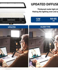 Two Pack 8 Inch Dope LED Video Lights With 29 Inch Adjustable Tripods, Dimmable Soft Light 2800K-6500K, High CRI 85 Plus, 12W Output