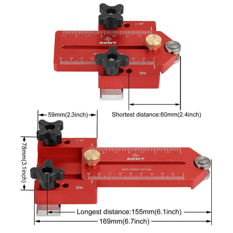 Extended Thin Rip Jig For Table Saws And Router Tables, Easy Narrow Strip Cuts, Aluminum Alloy Guide With Anodized Finish