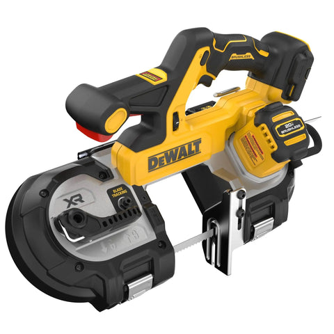 Beefy 20V Max XR Dual Trigger Mid Size Bandsaw Tool Only For Tough Cuts, 3-3/8 Inch Capacity, 35-3/8 Inch Blade, side view