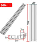 Heavy Duty Aluminum Router Fence Extension For Workshop Tables Handles Repetitive Cuts Like A Dream With Precision T Slot Track And Quick Release Stop Block, 800mm length with measured dimensions.