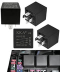 Hella Solid Turn Signal Relays Quick Swap Setup Fixes Nasty Hyper Flash Glitch With 5 Pin Auto Flasher shown with components and socket assembly.