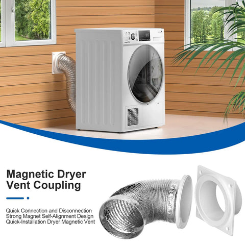 Magnetic Dryer Vent Kit With Self Aligning Quick Connect Strong Airtight Seal Includes Flexible Hose And Clamps