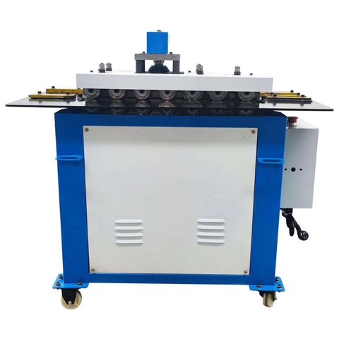 Front view of Electric Sheet Metal Seamer and Seam Rolling Forming Machine, pro grade beading, 220V for metal sheets 0.02-0.05 inch thick