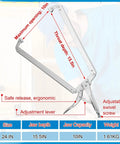 Two Pack 24 Inch Locking C Clamp With Large Opening Jaws And Adjustable Pliers With Grip Swivel Pads Alloy Steel Construction
